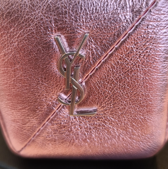 JAMIE CUBE CHARM IN LAMÉ LEATHER COLOR: PINK GOLD - Picture 2 of 4